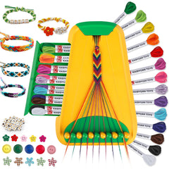 Maynacs bracelet maker case open, showing organized thread storage for crafting.