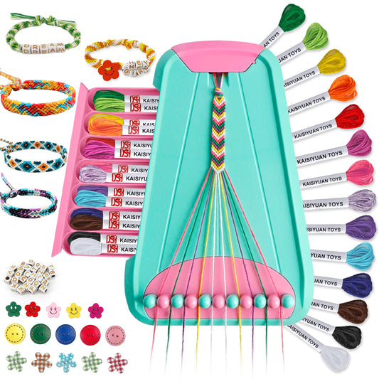 Maynacs bracelet kit with 28 colorful threads for creative projects