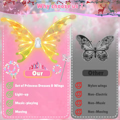 Maysida crystal necklace with purple butterfly adds princess sparkle