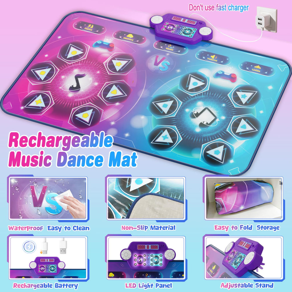 Maysida dance mat 38x59 inches for ample space and group play.