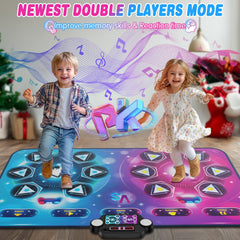 Maysida Dance Mat in two-player mode for friendly dance challenges at home.