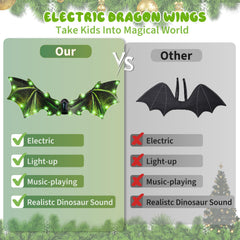 Maysida light-up dino wings with realistic sound effects for storytelling