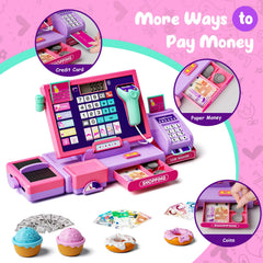 Maysida pink cash register alarm button sparks storytelling and suspenseful play.