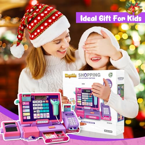 Maysida pink cash register dashboard view enhances role-play with realistic features.