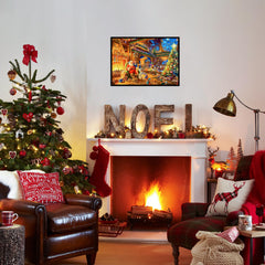 MBOQIU Christmas scene puzzle, a thoughtful gift idea for adults and puzzle lovers.