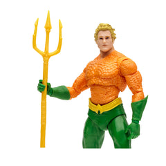 Aquaman with trident accessory for dramatic display poses by McFarlane Toys.