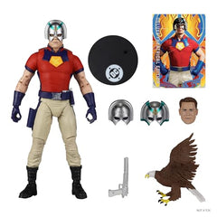 McFarlane Toys Peacemaker interchangeable helmets offer varied display options.