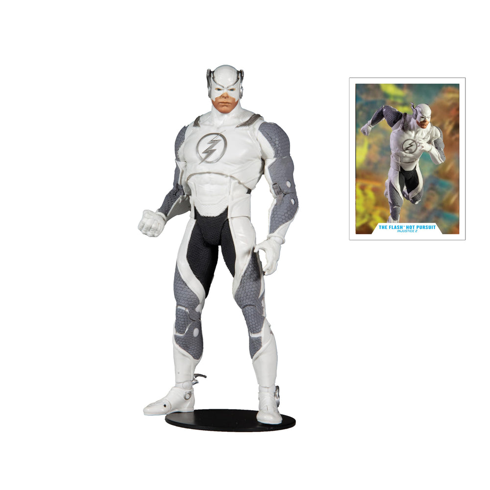 McFarlane Toys The Flash armor detail highlights Speedster suit and shader options for display.