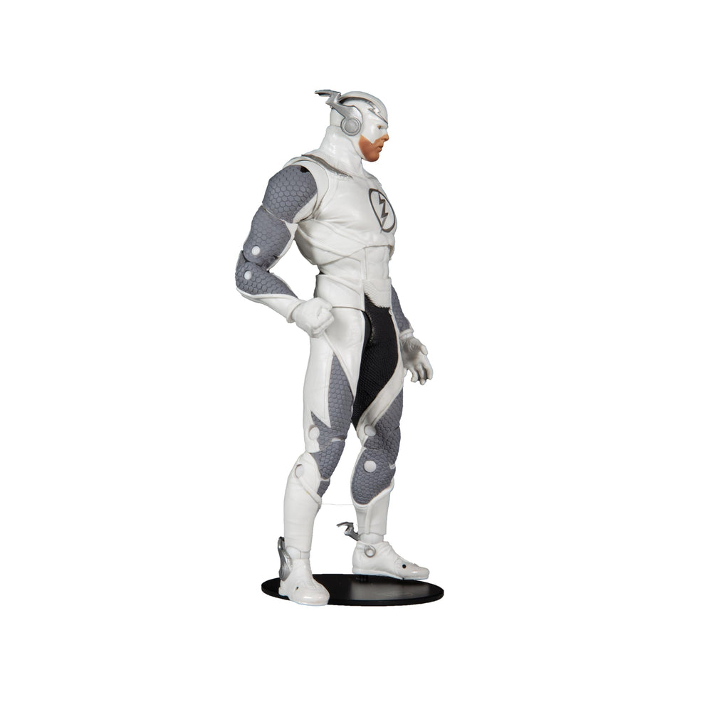 McFarlane Toys The Flash Hot Pursuit armor close-up shows metallic sheen and texture.
