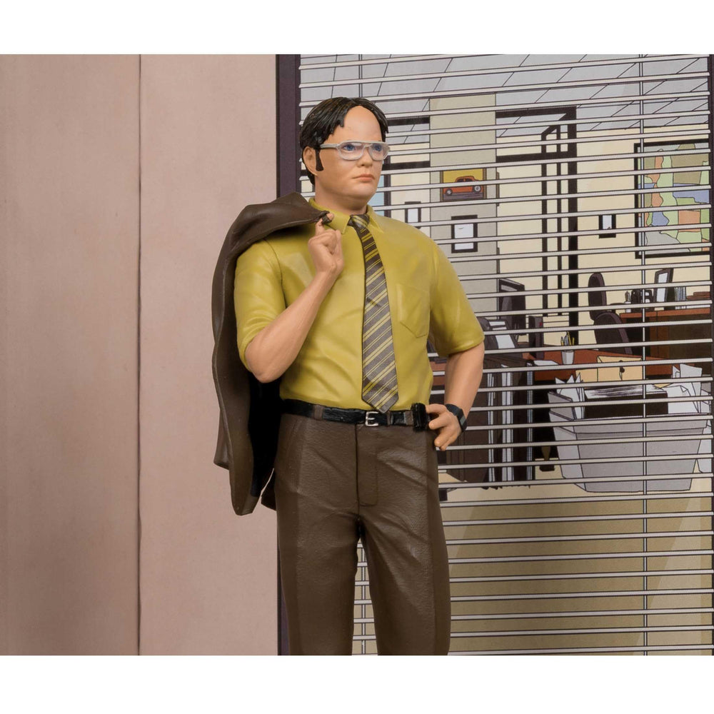 Dwight Schrute figure on display base suits shelf or desk