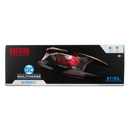 McFarlane DC Multiverse Batmobile Batman Beyond packaging box for unboxing
