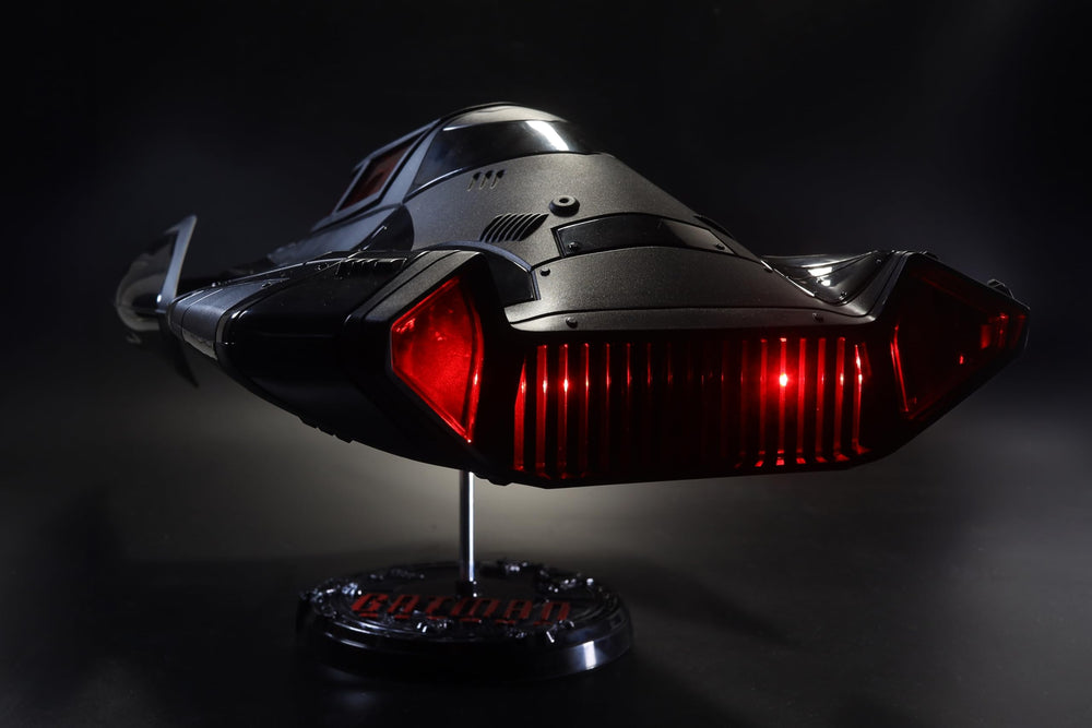 McFarlane DC Multiverse Batmobile Batman Beyond top view for detail inspection