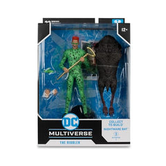 McFarlane DC Multiverse Riddler packaging presents collectible display.