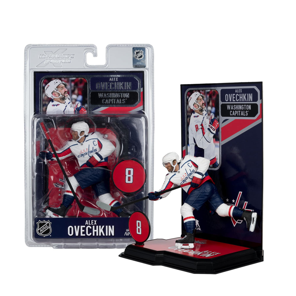 McFarlane Toys Alex Ovechkin Capitals logo adds team pride to display