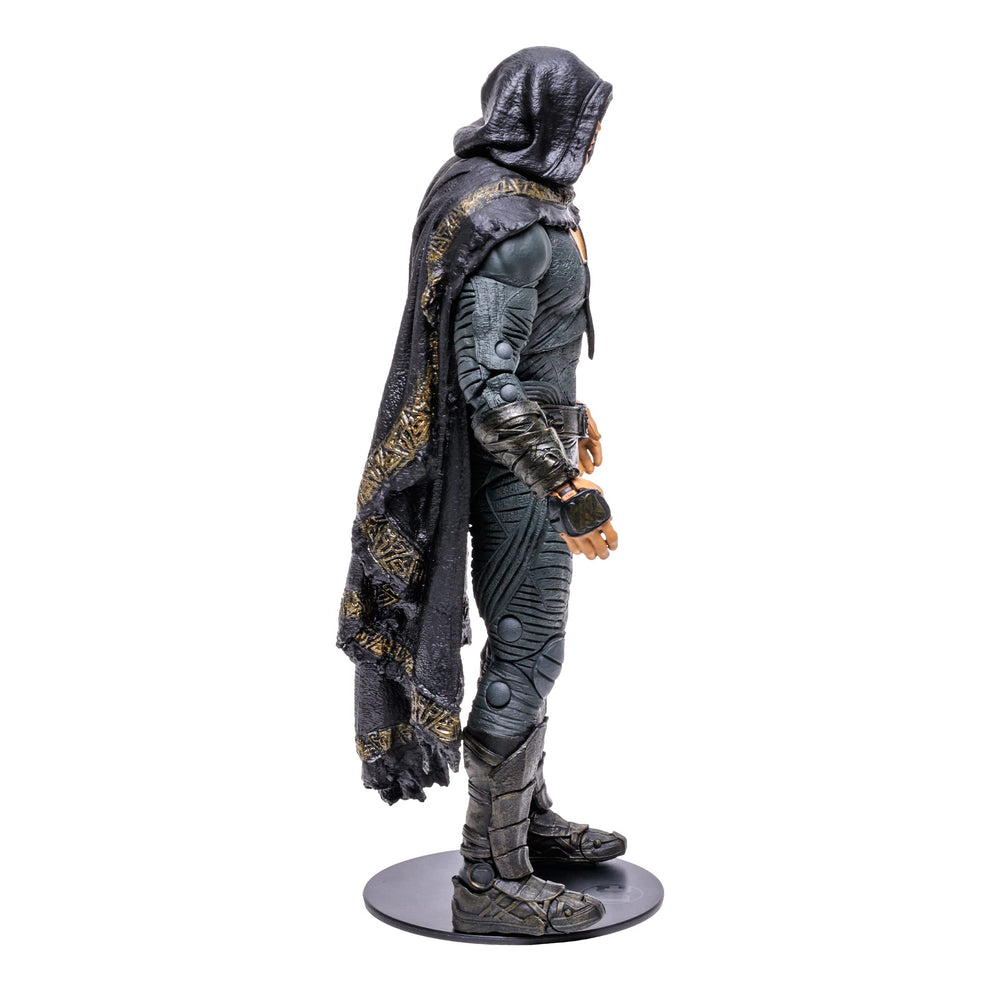 Figure secured on base stand for stable display and posing