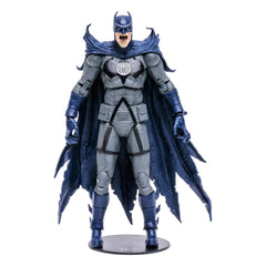 McFarlane Toys Blackest Night Batman front view shows poseable articulation for dynamic display