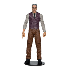 McFarlane Toys Alfred Pennyworth figure with fabric apron for authentic scene details.