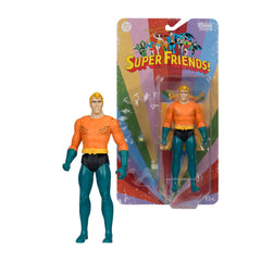 McFarlane Toys DC Retro Aquaman posed figure in dynamic scenes.