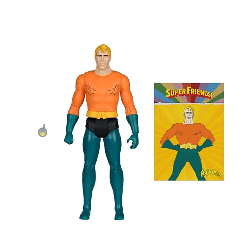 McFarlane Toys DC Retro Aquaman articulation close-up for dynamic posing.