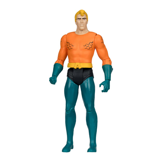 McFarlane Toys DC Retro Aquaman figure front view for display and fan collection.