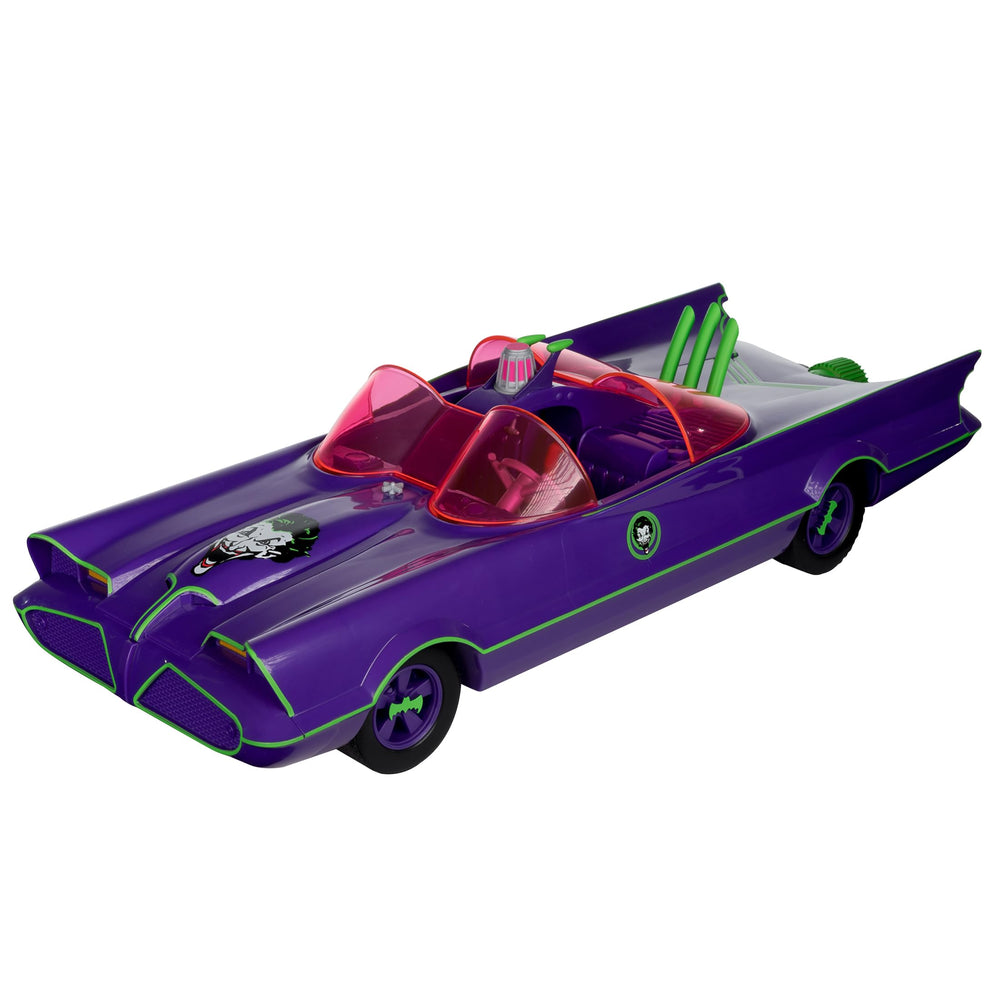 McFarlane Toys DC Retro Batmobile and Joker 2pk box; perfect gift for fans.