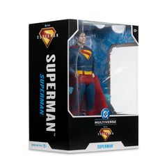 McFarlane Toys DC Superman statue packaging image, ready for shelving and gifting