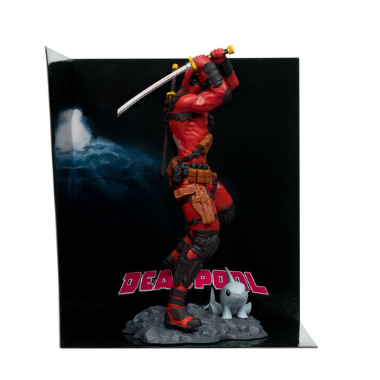 McFarlane Toys Deadpool 1:10 scale figure in dynamic display scene