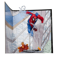 Art card back with comic synopsis for Spider-Man collectible