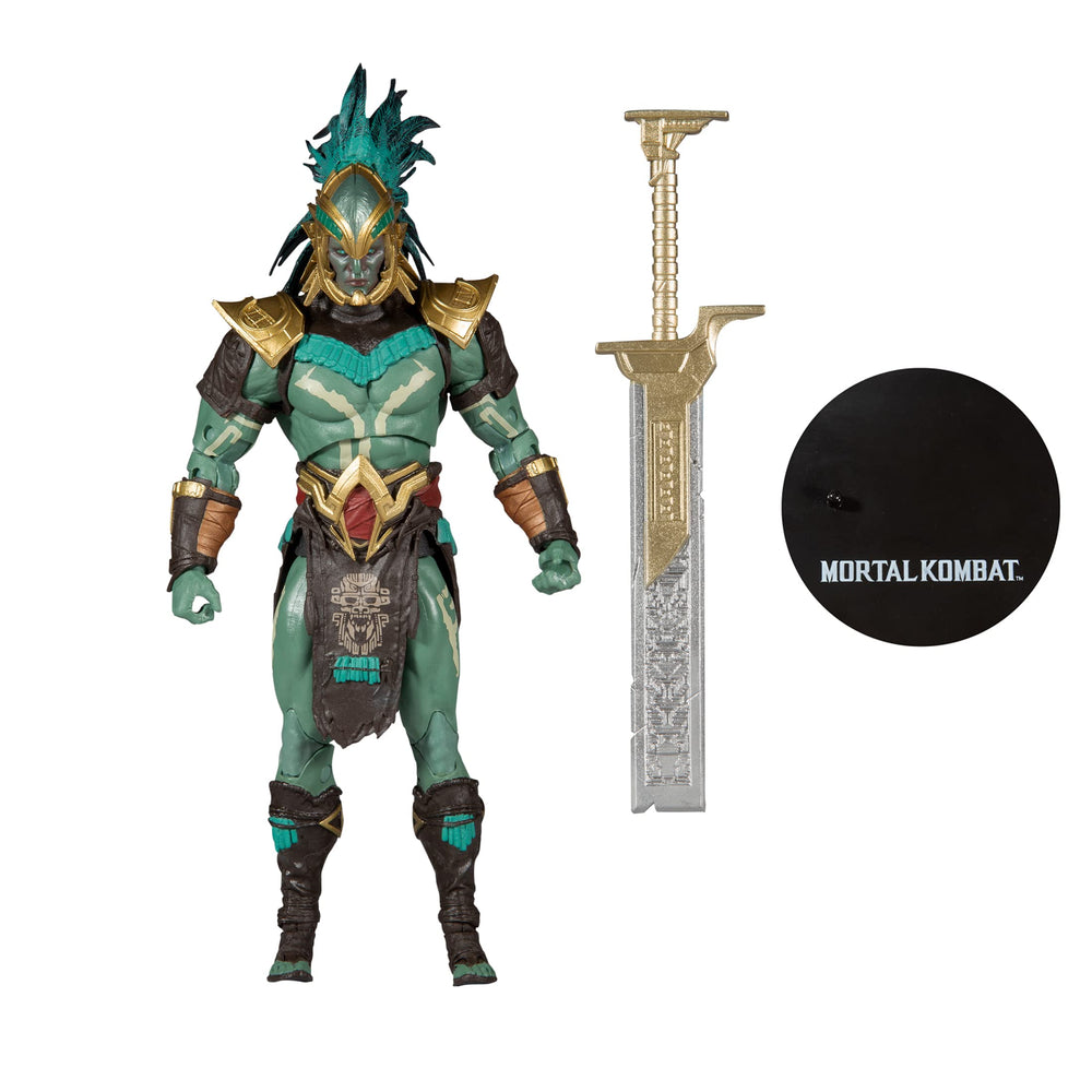 McFarlane Toys Kotal Kahn MK11 detail captures game-inspired visuals.