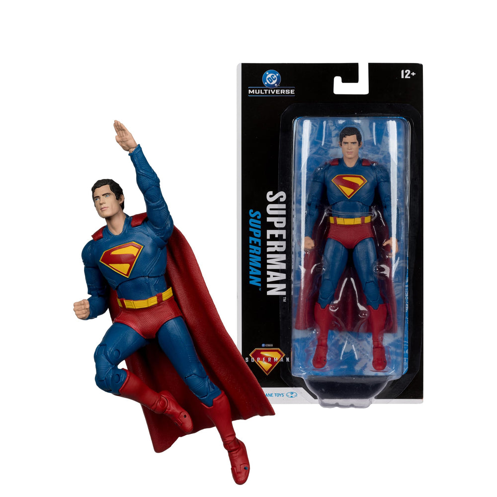 McFarlane Superman 2025 poseability supports dynamic scenes and posing options.