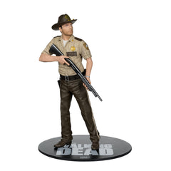 Display base anchors the Rick Grimes pose securely