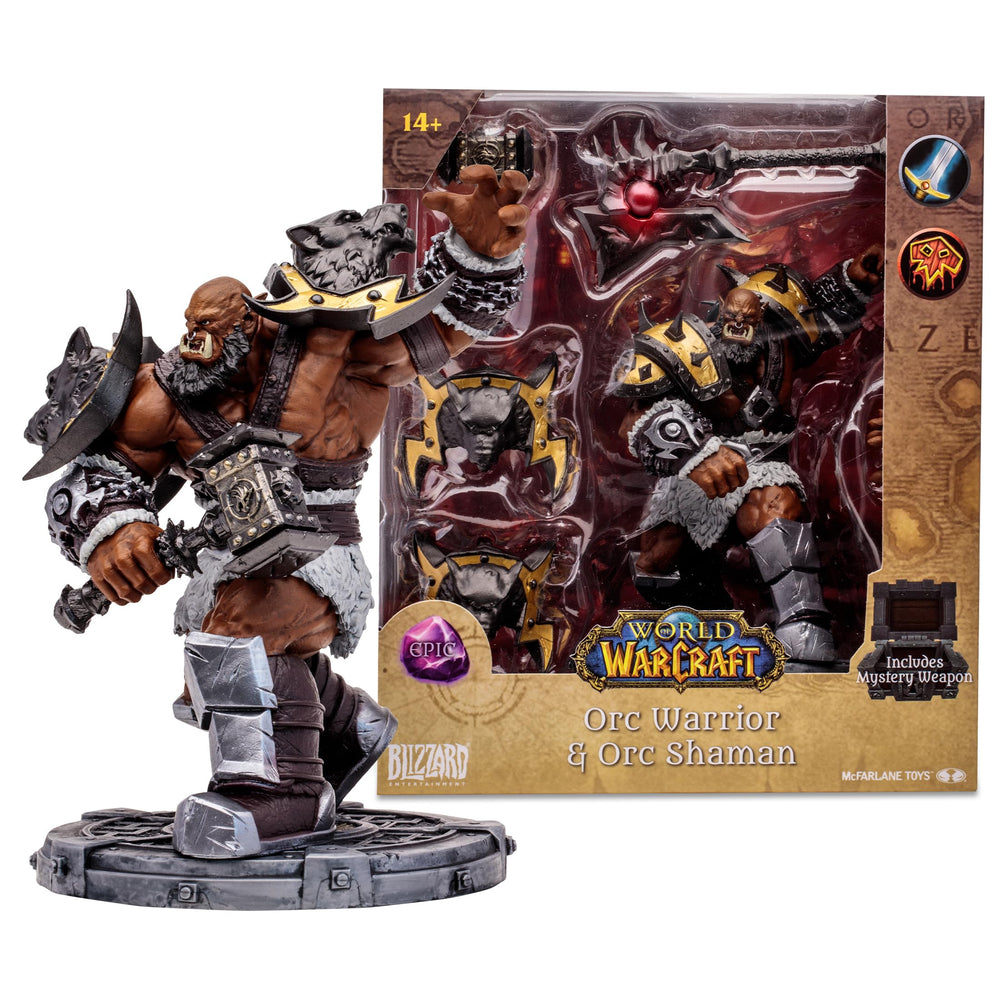 McFarlane Toys World of Warcraft Orc Warrior/Shaman pose figure for display
