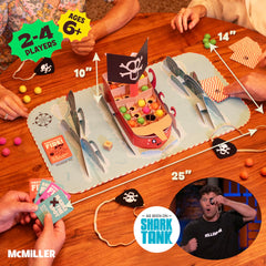 MCMILLER ENTERTAINMENT players toss soft felt cannonballs during lively gameplay