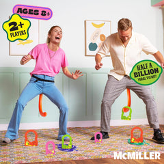 Monkey tail game pieces spread across the table for play.