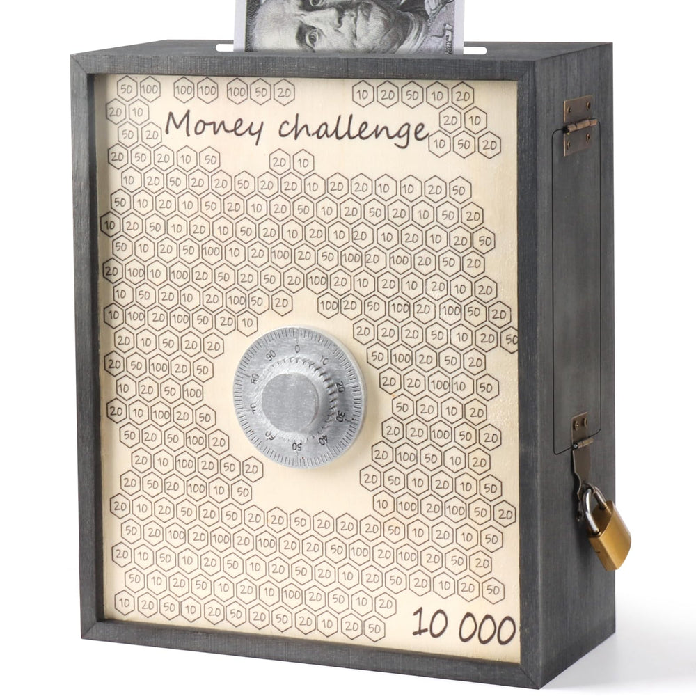 Mczxon 10000 money saving box with lock for secure long-term goals.