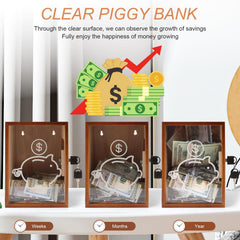 Mczxon clear coin-slot for coins and bills, convenient change management