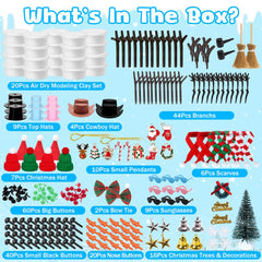 MDCGFOD Snowman Kit includes hats, scarves, and buttons for styling