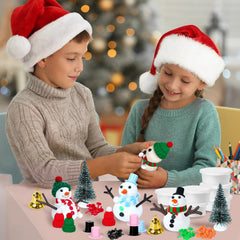 MDCGFOD Snowman Kit uses soft air-dry clay for safe, kid-friendly crafting