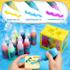 Twelve unique molds for imaginative gel elves