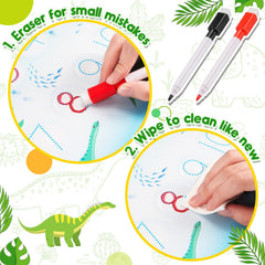 MDINGTD dinosaur busy book numbers page supports counting with playful dinosaurs.