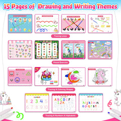 MDINGTD unicorn busy book theme illustration 2 shows colorful activities