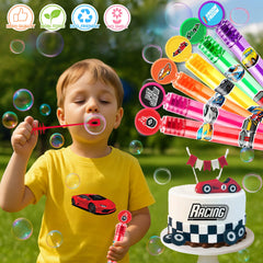 MDNHIO race car bubble wand featuring a sports car design for race-themed decor.