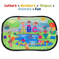 Classroom scene with Meavia sequins busy toy engaged in group activity.