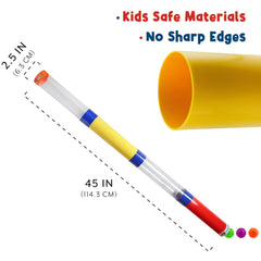 MEAVIA Speech and fine motor development through building and dropping balls.