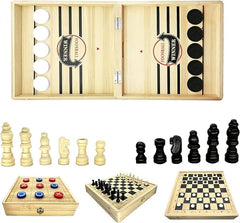 Meaxur 4-in-1 sling puck set unfolded board ready for play