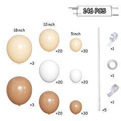 MEBAY 18-inch camel-apricot balloons for vibrant balloon garland