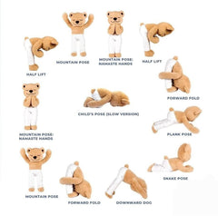 Meddy Teddy bendable limbs, adjustable pose aid for kid-friendly stretches.