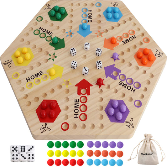 Medikaison Wahoo board top view shows vibrant colors for easy piece tracking during play