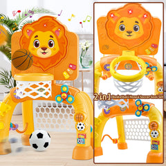 MEDMHSMA lion-themed backboard enhances imaginative toddler play