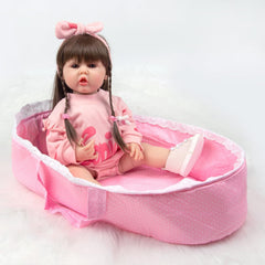 Medylove foldable cradle with pink dots, easy storage after play